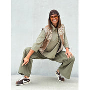 Gaspar - Porto stripe blouse - Olive Green