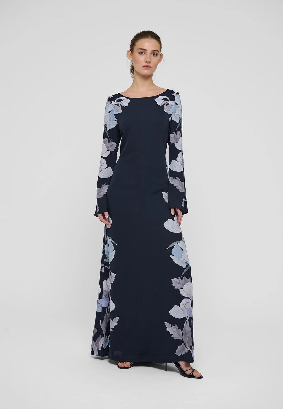 Dea Kudibal - NicoleDea Dress with boat neck - Reverie Midnight