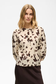 PT - Channie Shirt - Oatmeal Feather Flower