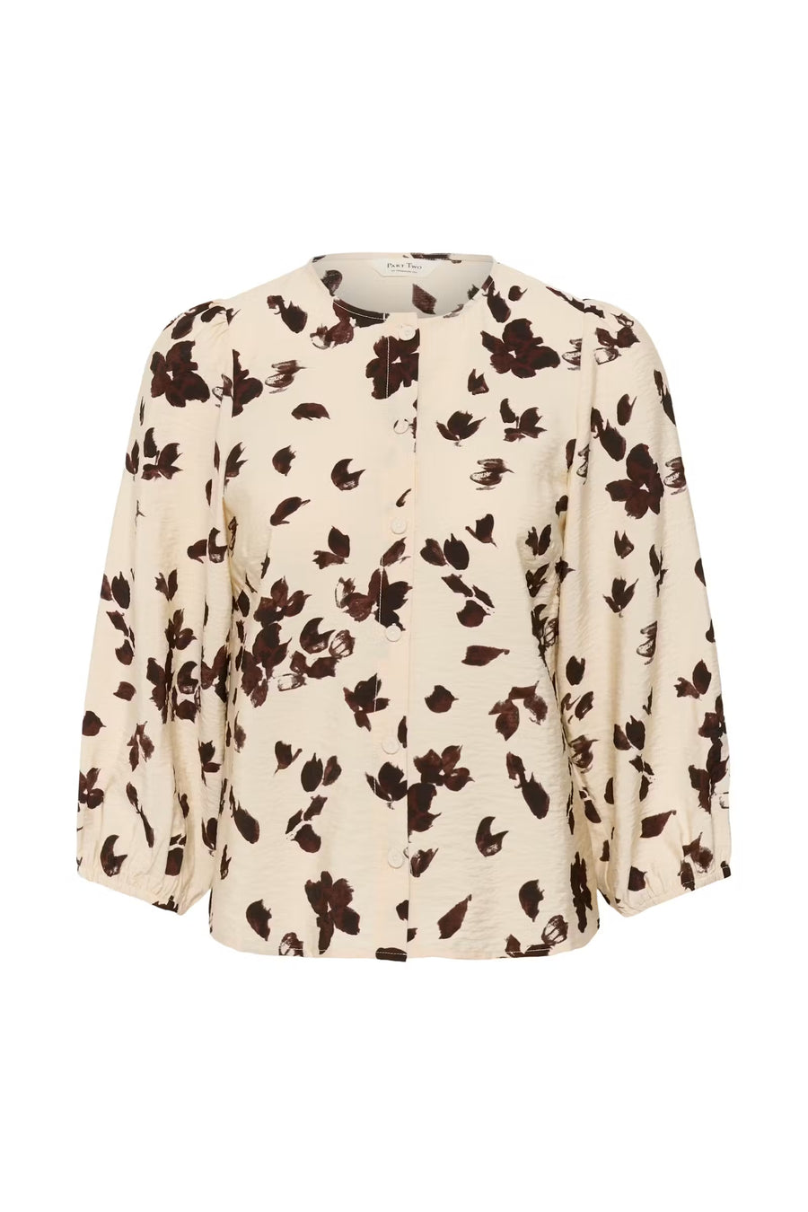 PT - Channie Shirt - Oatmeal Feather Flower