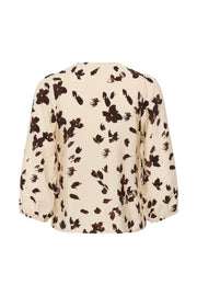 PT - Channie Shirt - Oatmeal Feather Flower