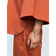 Gaspar - Mumbai Poplin Blouse - Burnt Sienna