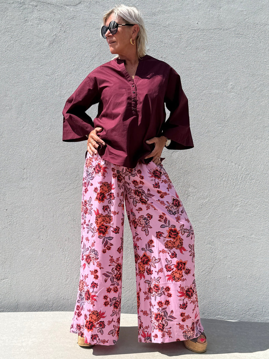 Gaspar - Houston Flower Pant - Rose