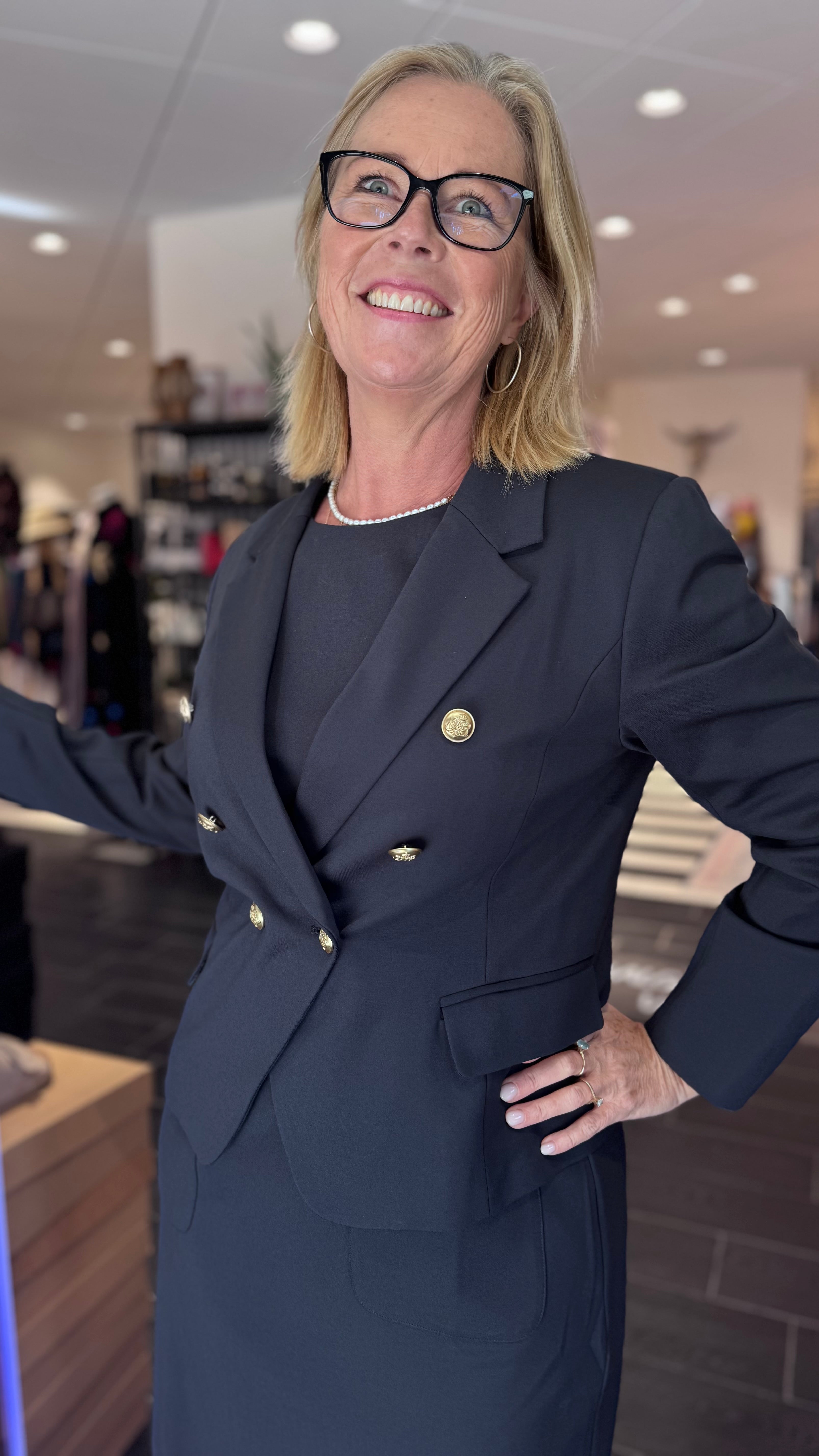 PBO - Joy Crombie blazer - Midnight