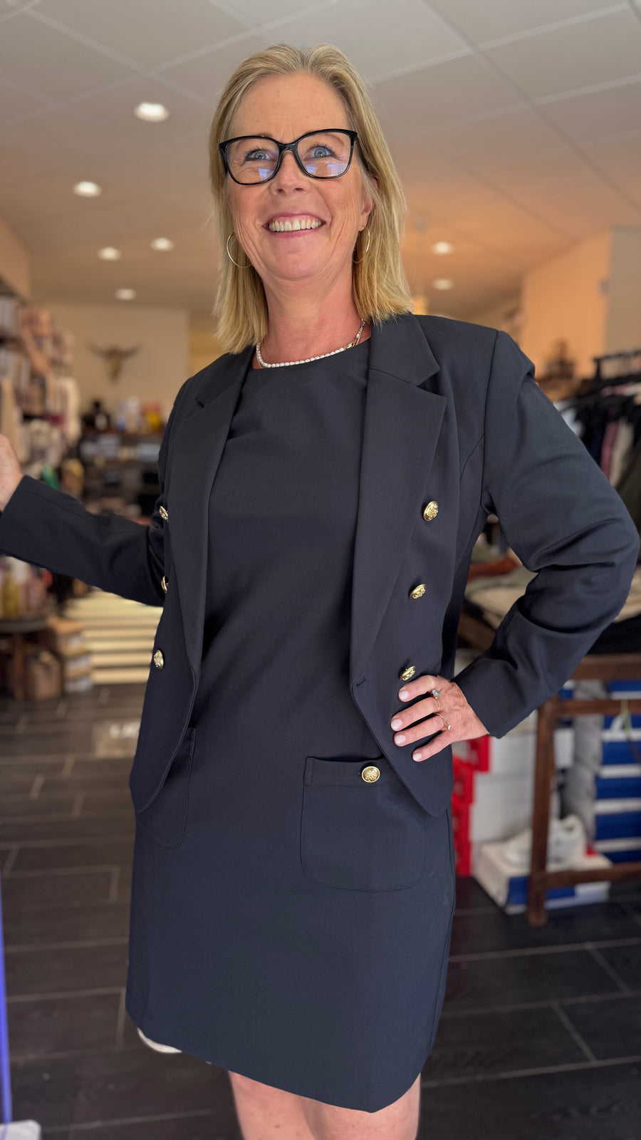 PBO - Joy Crombie blazer - Midnight