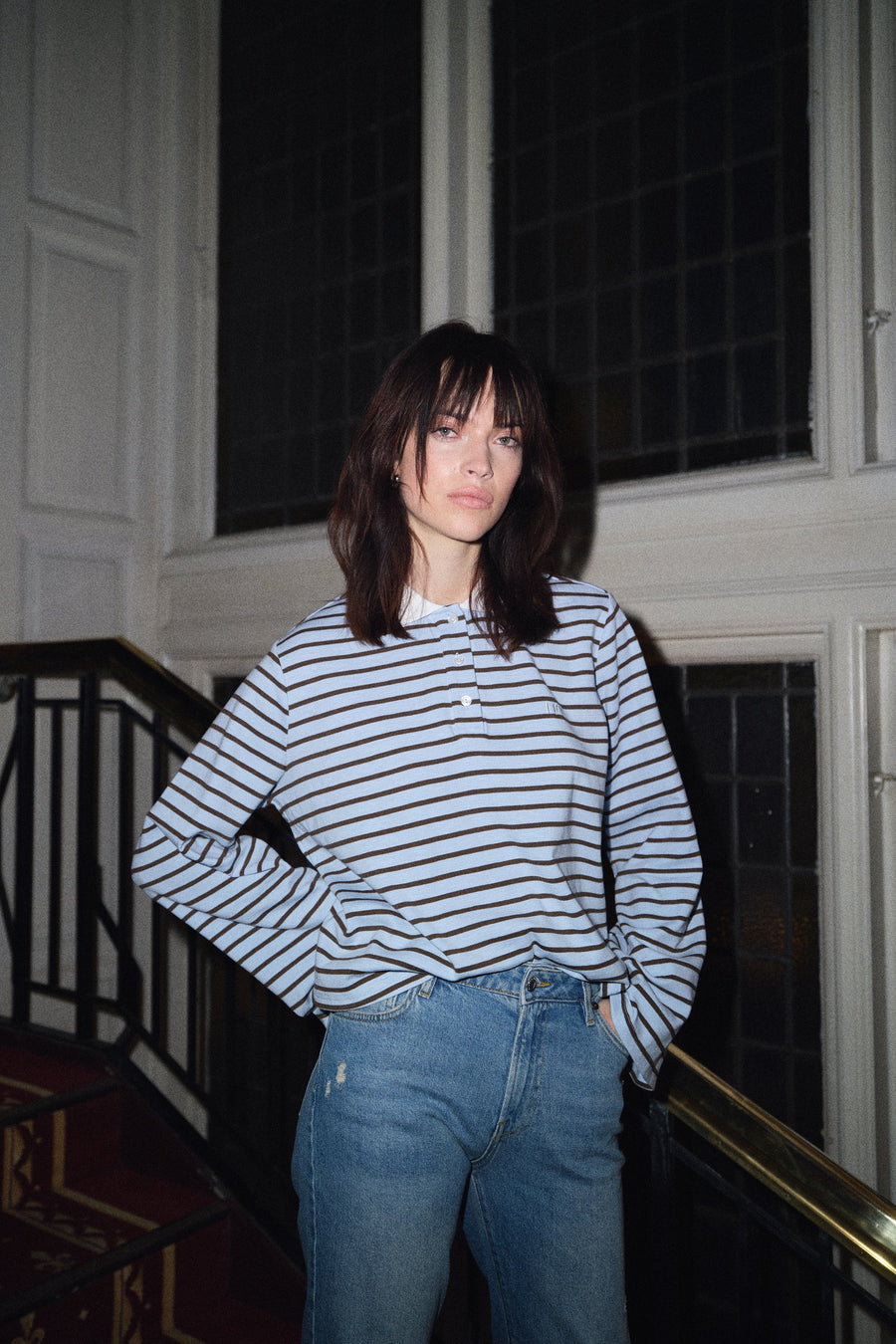 Ivy - Light Stix LS Polo - Light blue stripe