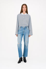 Ivy - Light Stix LS Polo - Light blue stripe