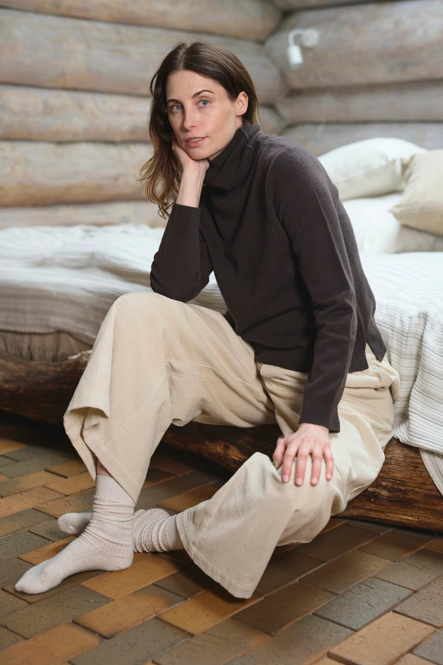 Agenda - LuciaAG Roll neck - Brun