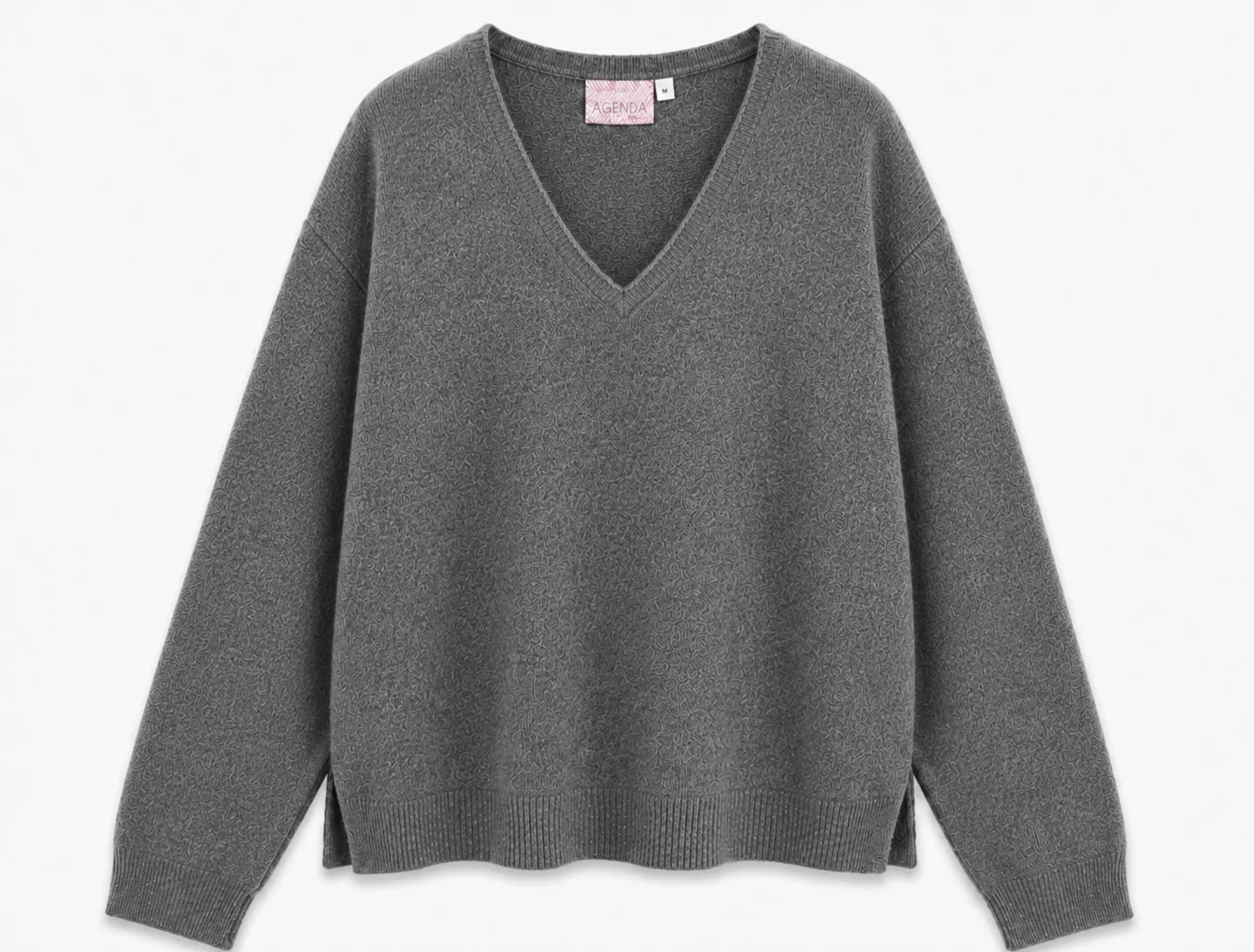 Agenda - LuciaAG V-pullover - Grå