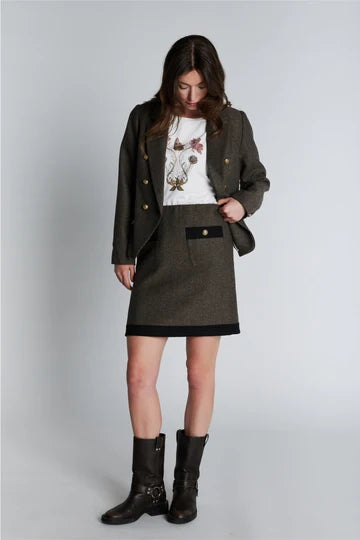 PBO - Marmonti skirt - Black/beige