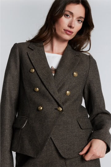 PBO - Crombie blazer - Black/Beige
