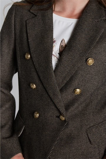 PBO - Crombie blazer - Black/Beige