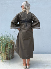 Gaspar - Mumbai Dress - Brown/Army