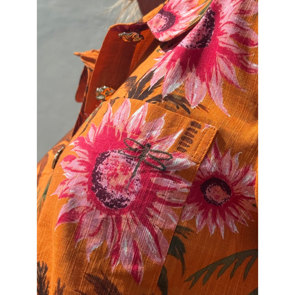 Gaspar - Porto Flower Blouse - Orange