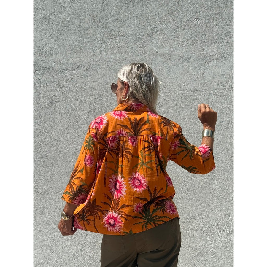 Gaspar - Porto Flower Blouse - Orange