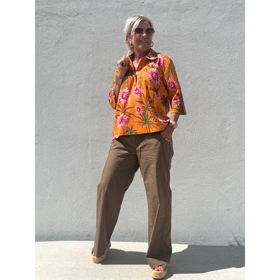 Gaspar - Porto Flower Blouse - Orange
