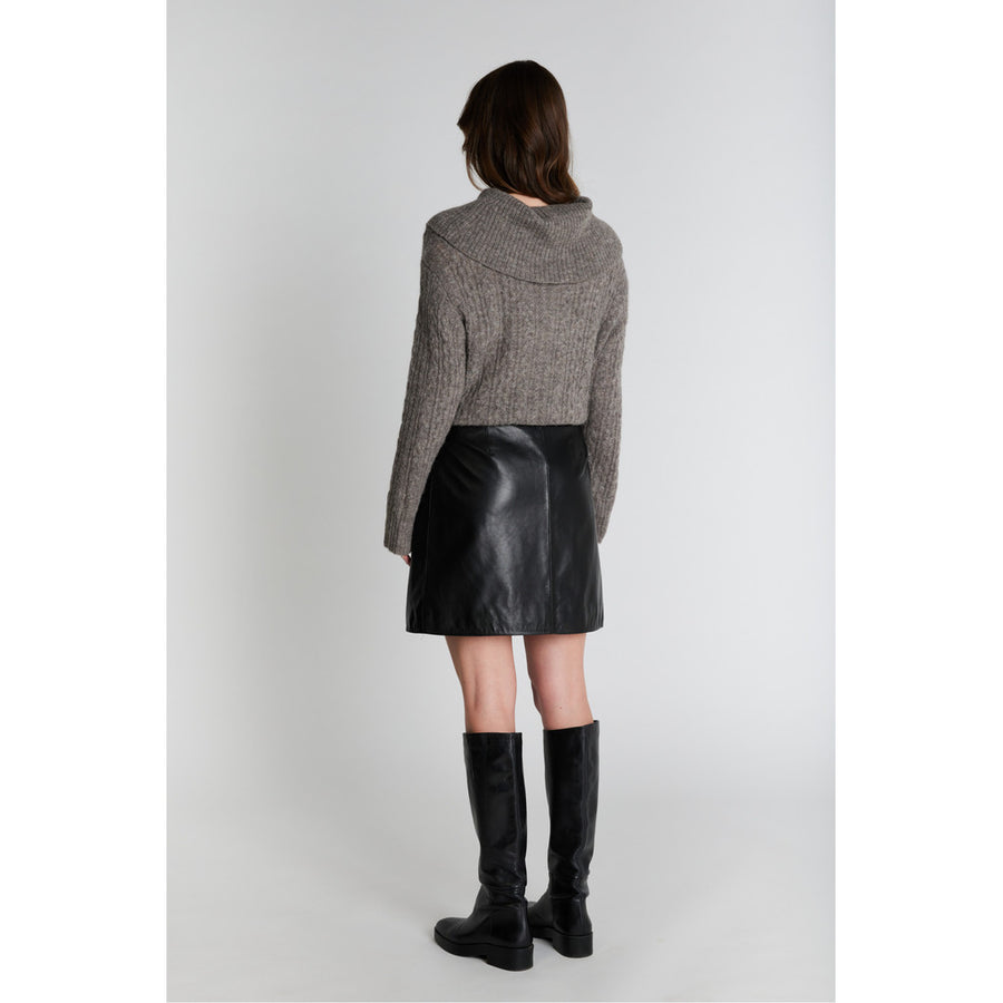 PBO - Komi leather skirt - Black