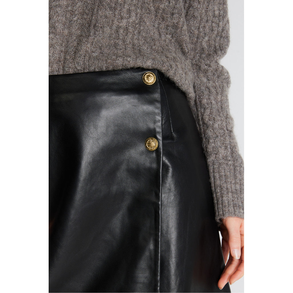 PBO - Komi leather skirt - Black