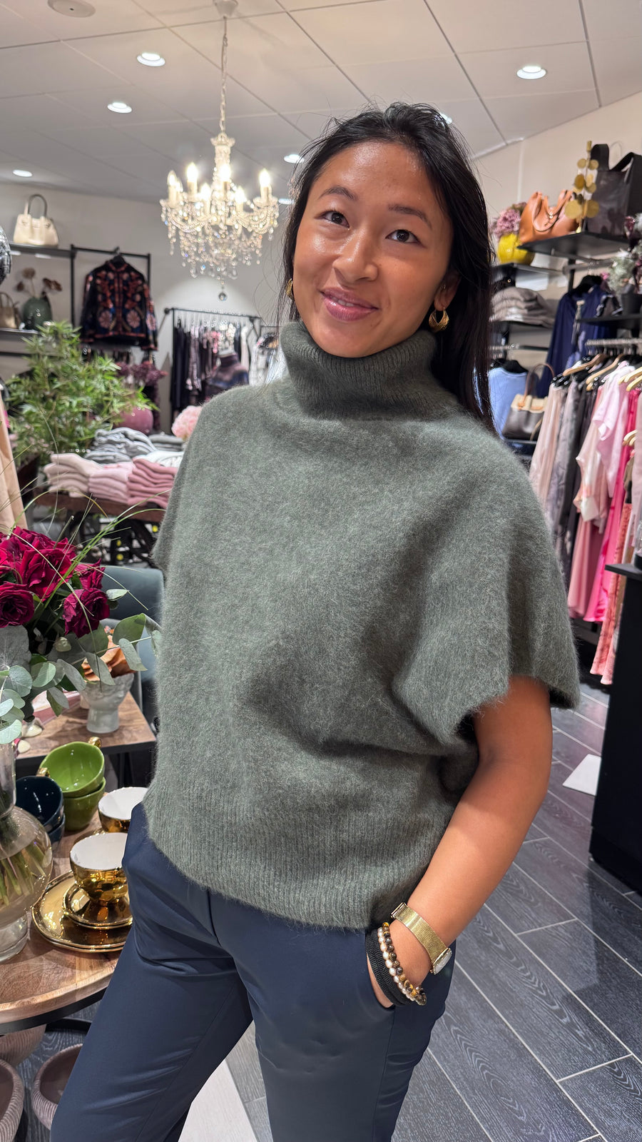 Estheme Cachemire - Rollneck VEST racoon - Végetál