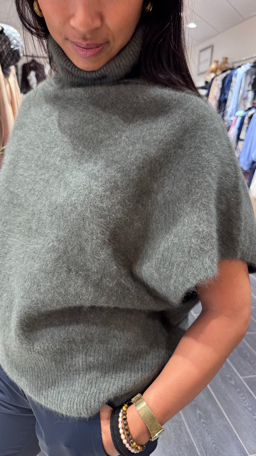 Estheme Cachemire - Rollneck VEST racoon - Végetál
