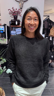 Estheme Cachemire - Raglan sweater - Sort