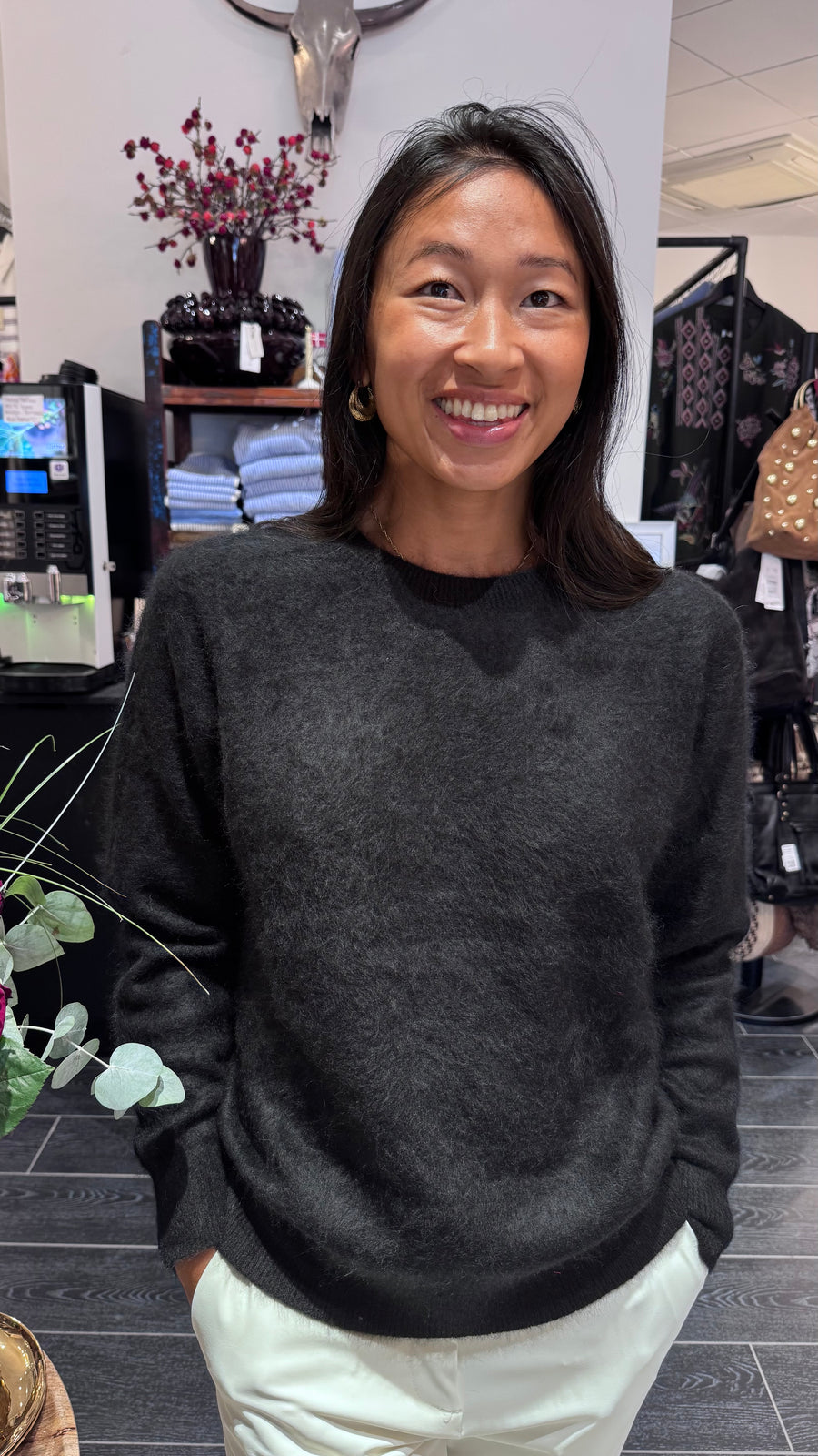 Estheme Cachemire - Raglan sweater - Sort