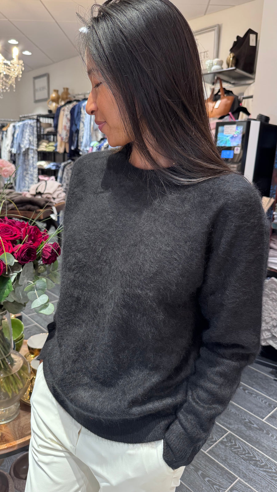 Estheme Cachemire - Raglan sweater - Sort