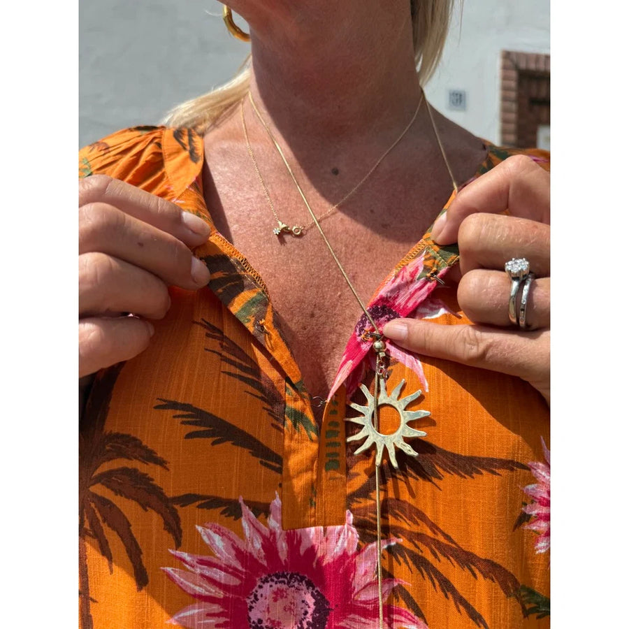 Gaspar - Athen flower print - Orange