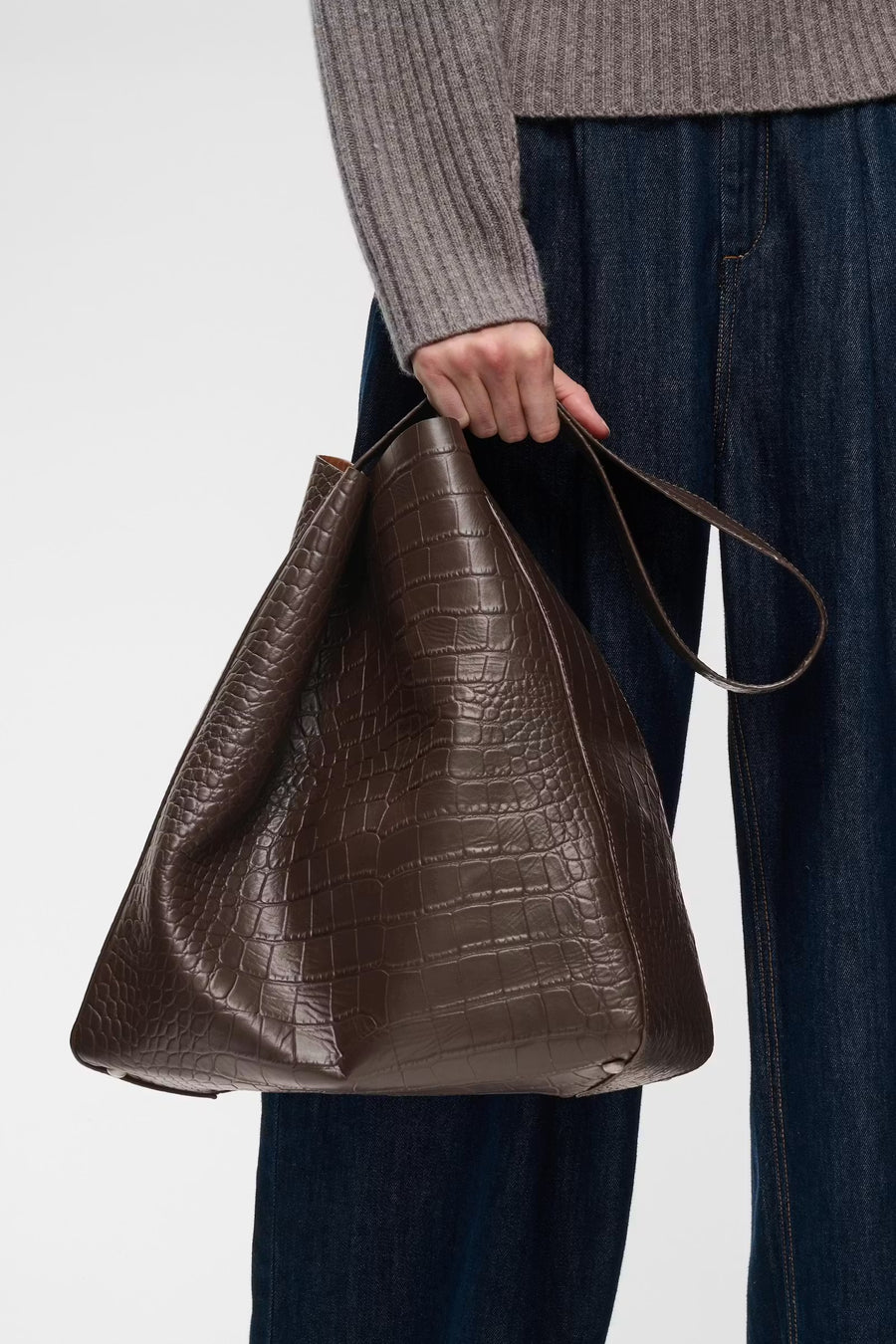 Inwear - Avika Croco bag - Chocolate brown