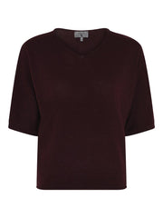 Lundgaard - V-neck strik - bordeaux 263-8591-206