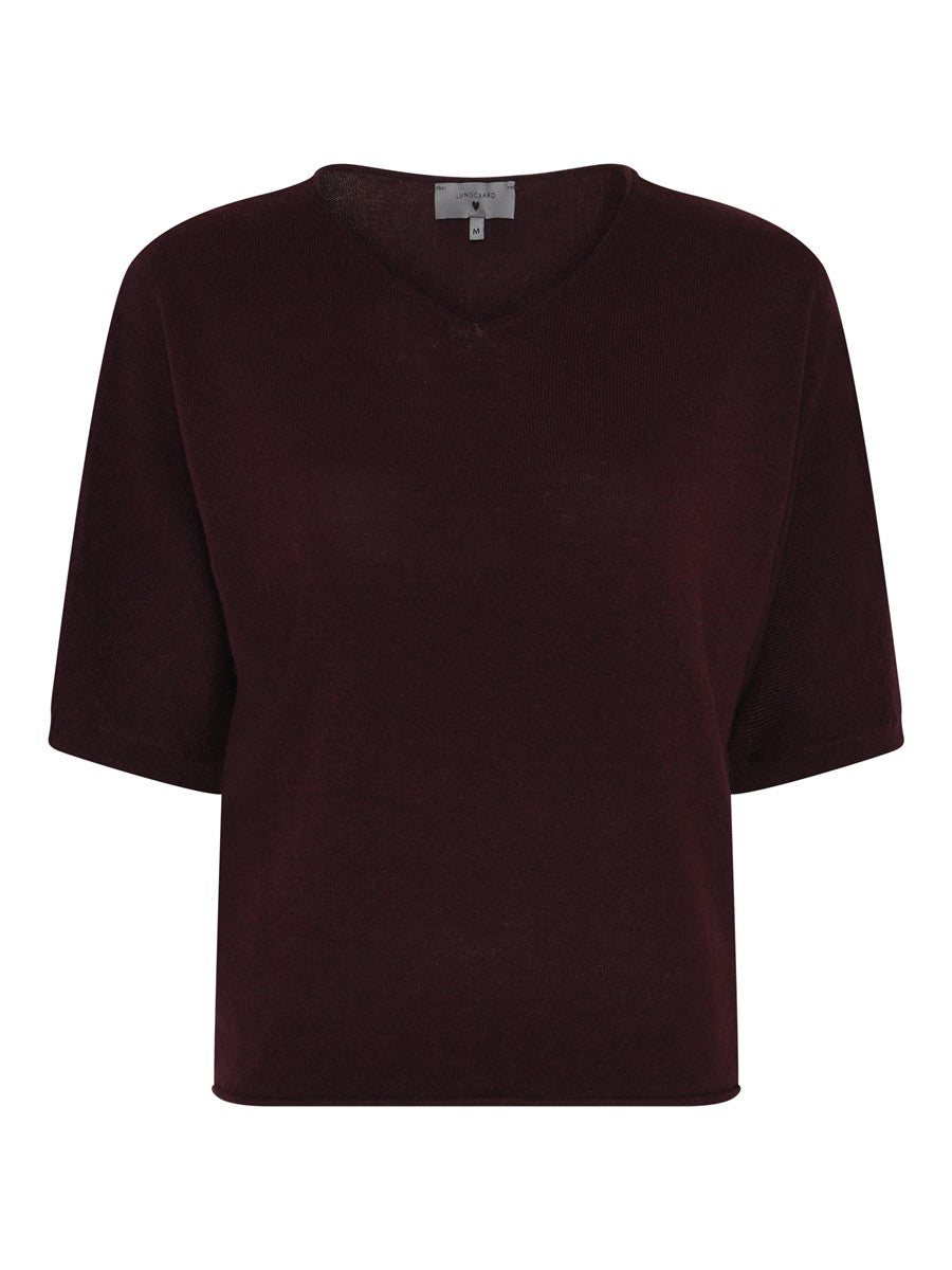 Lundgaard - V-neck strik - bordeaux 263-8591-206