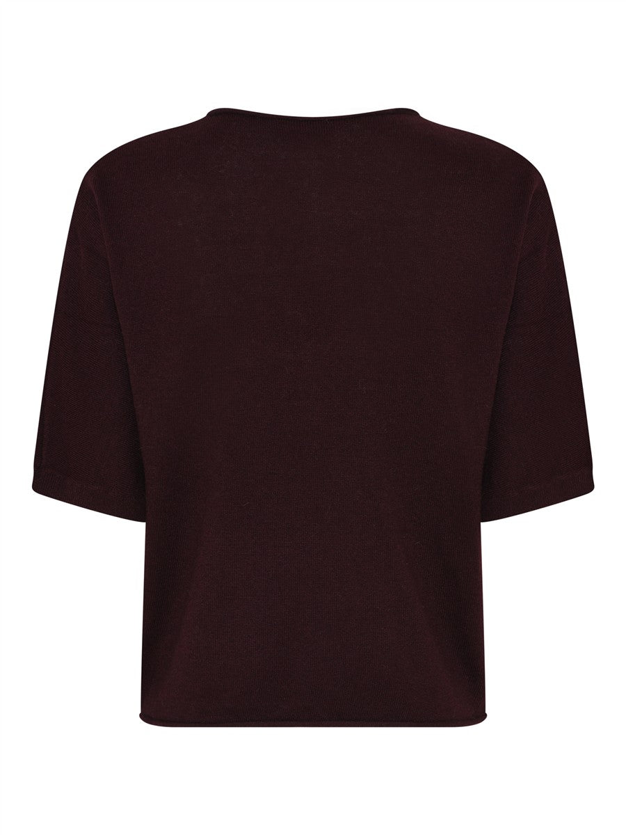 Lundgaard - V-neck strik - bordeaux 263-8591-206