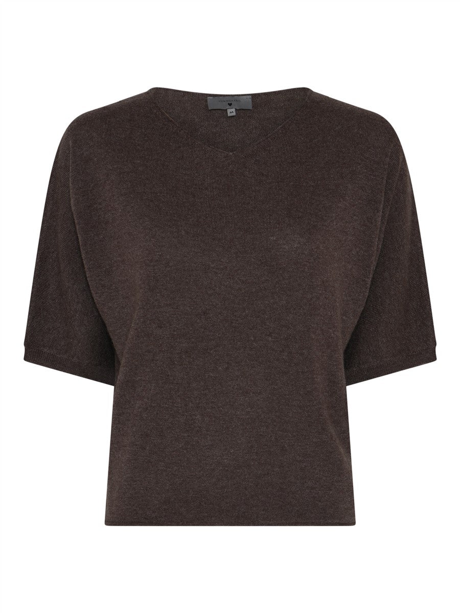 Lundgaard - V-neck strik - brown 263-8591-206