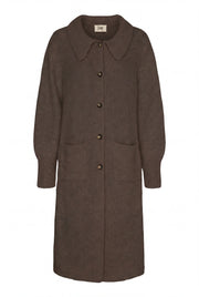 Isay - Joa Long Cardigan - Dark brown