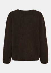 Isay - Anna S/S Cardigan - Dark Brown Melange