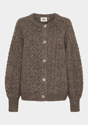 Isay - Anna Cable Cardigan - Taupe Melange