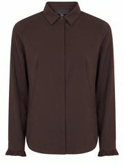 Lundgaard - Shirt w. stretch - brun