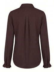 Lundgaard - Shirt w. stretch - brun