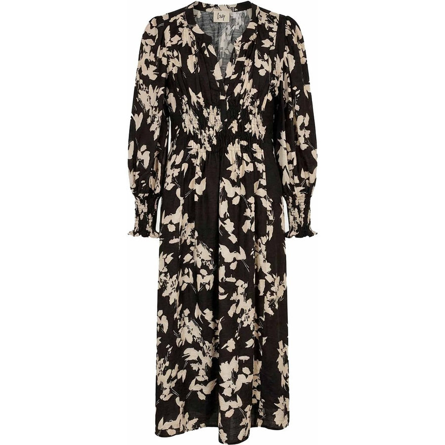 Isay - Ane V-neck dress - Black/Cream