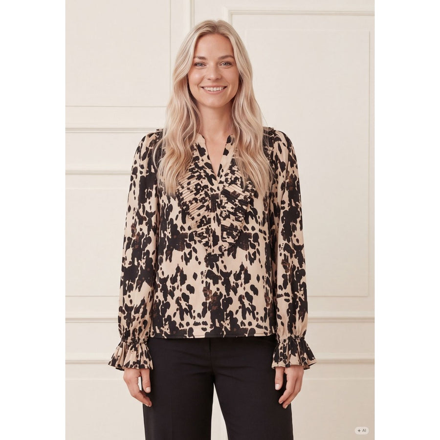 ISay - Melba Pleat Blouse - Earth