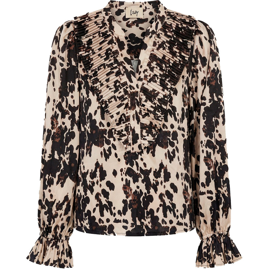 ISay - Melba Pleat Blouse - Earth