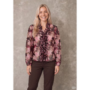 ISay - Vibse Ruffle Blouse - Flower