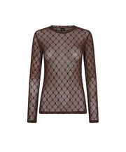 Hype the detail - Mesh Blouse - Brun