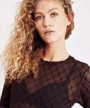 Hype the detail - Mesh Blouse - Brun