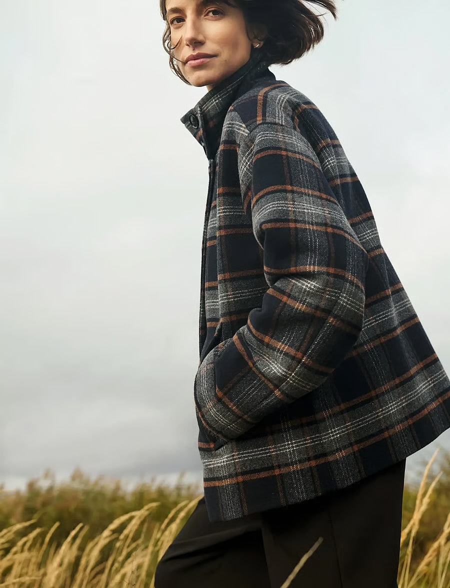 Part Two - Celly Jakke - Dark navy Check