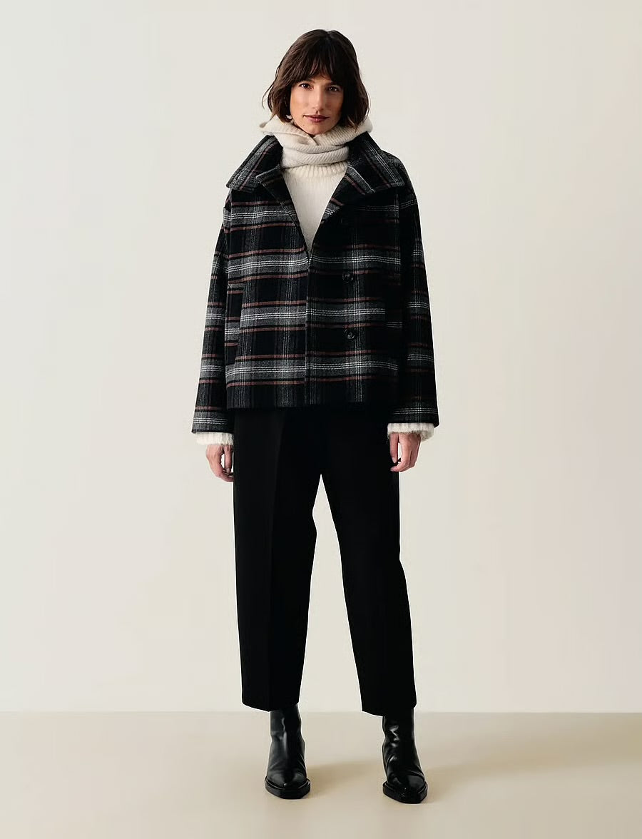 Part Two - Celly Jakke - Dark navy Check