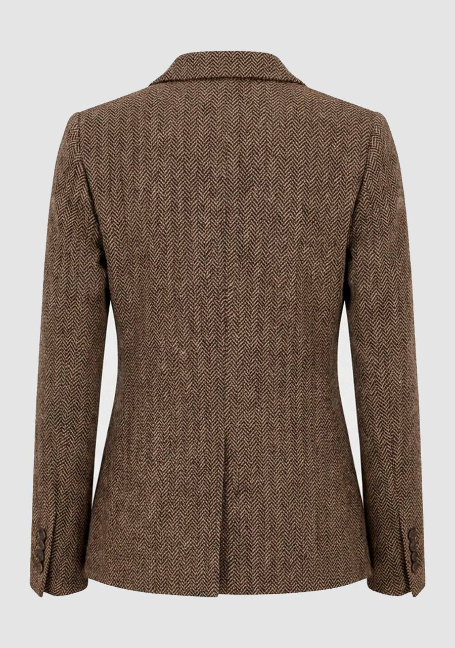 Isay - Oda Blazer - N60 Brown Herringbone