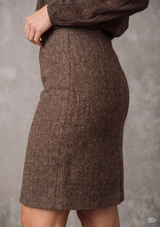 Isay - Oda Skirt - N60 Brown Herringbone
