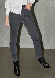 Isay - Genau Deco Jeans - N68 Greu w/stone