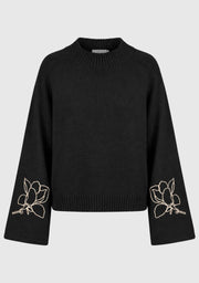 Isay - Gwen Deco Pullover - Black w/Cream